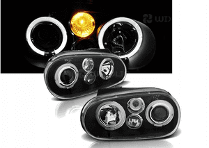 LAMPY REFLEKTORY Soczewki Do VW GOLF 4 IV OD 1997 DO 2003 RIGI LED 2