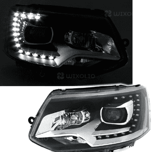 LAMPY Reflektory VW T5 2010-15 DRL XENON LOOK 1