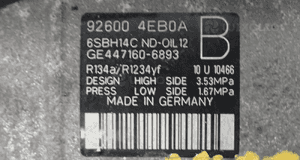 SPRĘŻARKA KLIMATYZACJI NISSAN HRA2 1,2 TCE 926004EB0A 3