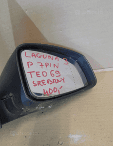 Lusterko prawe 7 pin renault laguna iii TED69 srebrny 2