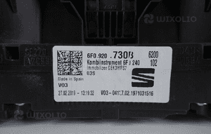 LICZNIK ZEGARY SEAT IBIZA V 6F0 0KM 6F0920730B 10