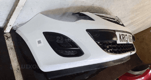 Zderzak przód przedni do opel corsa d lift fl grill Y474 biały uszkodzona !! 3