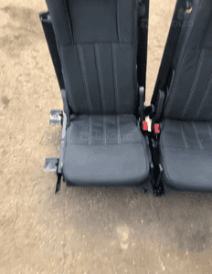 Siedzenia skórzane 2 i 3 rząd czarne Land Rover Discovery 4 IV 2