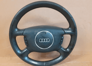 *KIEROWNICA AUDI A3 A4 A6 A8 CZARNA SKÓRA AIR BAG PODUSZKA POWIETRZNA MULTI MULTIFUNKCJA (Lok. 243) 8