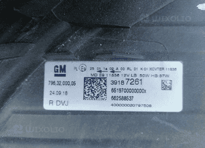 Lampa prawa prawy przód Opel Astra V 5 K 39187261 11