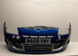Zderzak przód przedni renault megane 3 iii terna błękitny niebieski halogeny 1