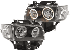 Lampy Reflektory VW T4 1996-2003 Rok RINGI DEPO + Kierunkowskazy CZARNE 1