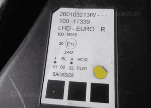Lampa przednia przód prawa renault kangoo ii 2 2007-2013 rok 10
