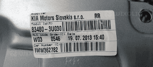 Mechanizm podnośnik szyby prawy tył Kia Sportage III 83480-3U030 7