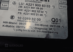 MODUŁ DRZWI LEWE PRZÓD LEWY MERCEDES W221 LIFT A2219008303 RADOM 3