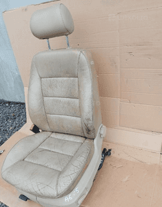 Fotel kierowcy lewy przód Audi A6 C5 Kremowa skóra 5
