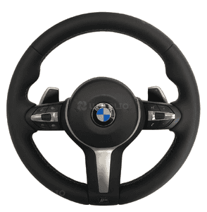 Bmw F10 F11 F20 F30 kierownica multifunkcyjna airbag skóra łopatki niebiesko czerwona nić nowa 1
