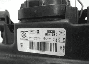 Vw polo 6R czarna lampa przednia prawa 8