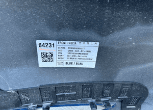 Zderzak przód przedni tesla model y 2020- 1493745-00-A oryginał cały 8