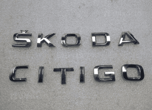 Skoda citigo napis logo emblemat litera litery chrom 2