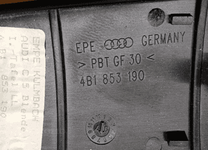 Listwa osłona dekor konsoli drewno Quattro Audi A6 C5 4B1853190 6