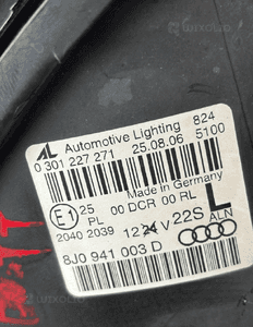 Lampa lewy przod audi tt ii xenon 8J0941003D eu 10