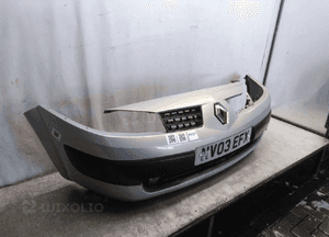 ^ ZDERZAK PRZÓD PRZEDNI RENAULT SCENIC 2 II BŁĘKITNY HALOGENY 2