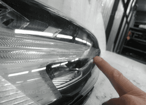 Volvo V60 ii full led lampa przednia prawa rysa na szkle 4
