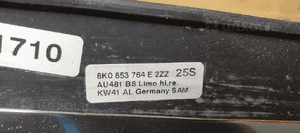 Listwa zgarniająca drzwi chrom lewy tył tylna lewa Audi A4 B8 8K0853764E 6