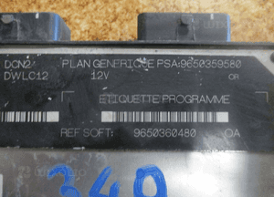 STEROWNIK SILNIKA BERLINGO PARTNER 1.9D 9650359580 2