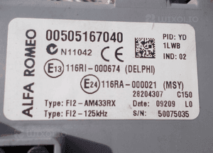 ALFA ROMEO MITO 1.4 16v KOMPUTER ZESTAW STARTOWY 3