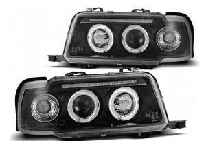 Lampy reflektory do audi 80 B4 od 1991 do 1996 roku ringi led black 2