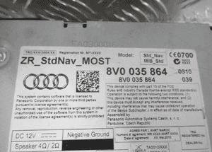 Multimedia czytnik nawigacji audi A3 8V0035864 3