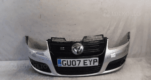 Zderzak przód przedni volkswagen vw golf gt + halogeny + grill LA7W srebrny 1