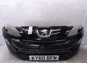 Zderzak przód przedni do peugeot 308 lift + halogeny kod kolor ktvd exl czarny 1