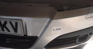 Zderzak przód przedni opel astra h 3 iii Z157 srebrny halogeny 4