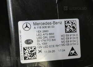 Lampa przód przednia prawa mercedes cla W118 X118 C118 full led 2019- 18