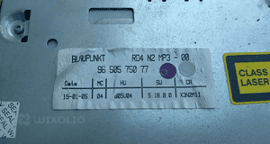 Peugeot 407  Citroen C5 radio radioodtwarzacz CD RD4 N1 9660647877 N2 9650575077 9646871777 7