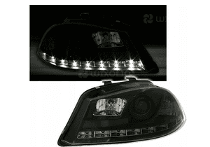 LAMPY Reflektory SEAT IBIZA 6L 02-08 LED BLACK 1