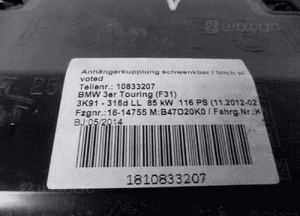 BMW 3 F30 F31 Hak Holowniczy Elektryczny - 4589 3