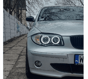 LAMPY Reflektory BMW E87 E81 2004-2011 BIAŁE RINGI LED DEPO 7