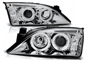 Reflektory lampy ford mondeo MK3 od 2000 do 2007 ringi silniczki + żarówki 2