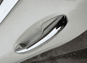 MERCEDES S 222 long drzwi tył tylne  zamek lewe  keyless klamka biała   perła 799 4