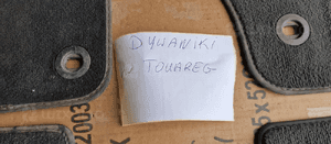 Dywaniki wycieraczki wykładziny VW Touareg 7L 7