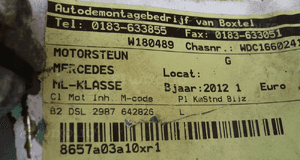 Poduszka łapa Mercedes ML W166 2,5 3,0 CDI 2