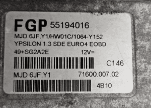 Lancia Ypsilon 2 II komputer sterownik silnika 55194016 2