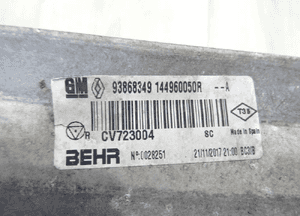 Intercooler renault trafic vivaro talento NV300 93868349 4