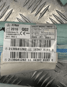 Mercedes W213 kurtyna airbag poduszka powietrzna prawa A2138601202 3