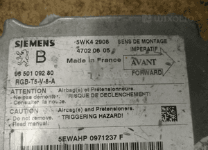 Moduł sensor air bag peugeot 307 9650109280 2