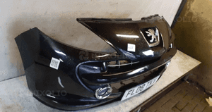 Zderzak przód przedni do peugeot 207 urban move + halogeny kod kolor exl czarny 4