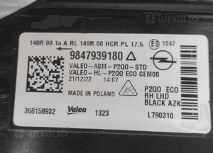 Lampa przednia przód prawa opel mokka ii b full led 9847939180 2020 18