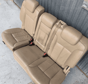 mercedes GL x 164 kanapa 2/1 tylna zagłówek siedzisko fotel skórzany BEŻOWA beż 2
