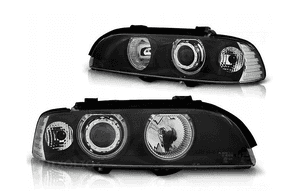 Lampy reflektory do bmw E39 od 1995 do 2000 roku białe ringi ccfl H7 gratis 2