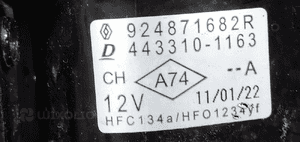 PRZEWÓD KLIMATYZACJI RENAULT ZOE II 924484016R 924489058R 2019-2024 9