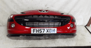Zderzak przód przedni peugeot 207 ekqd bordo bordowy halogeny 1